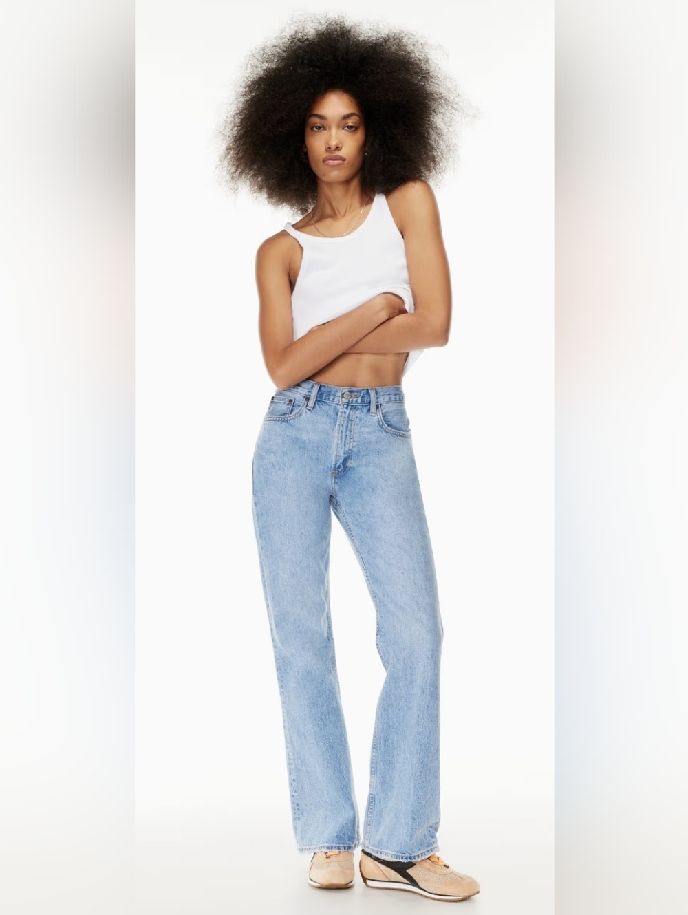 Aritzia Denim Forum Marianne Mid Loose Flare Jeans